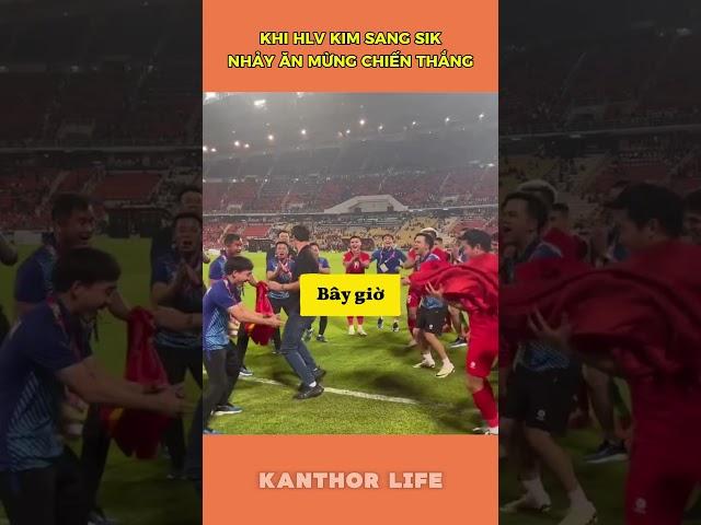 HLV KIM SANG SIK NHẢY ĂN MỪNG CHIẾN THẮNG #doituyenvietnam #hlvkimsangsik #football #funny