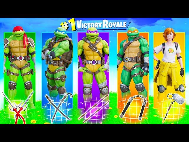 The *RANDOM* NINJA TURTLES Skin Challenge In Fortnite!