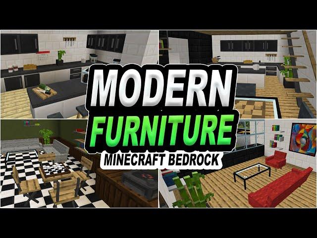 Modern Furniture Addon in Minecraft Bedrock 1.20 in 2024  | How to Install Modern Furniture!