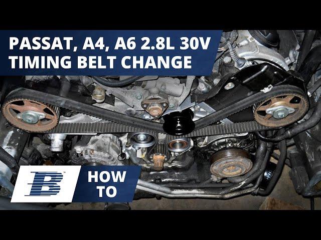 How To Replace VW Passat, Audi A4, Audi A6 Timing Belt on 2.8 Liter 30 Valve Engine