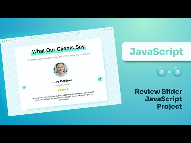 Product Review Slider Javascript Project (Part 3: JavaScript)