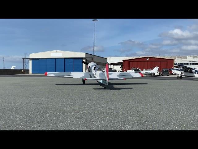 Yakovlev Yak-50 start up at Flesland (Luftsportens dag) 4K video