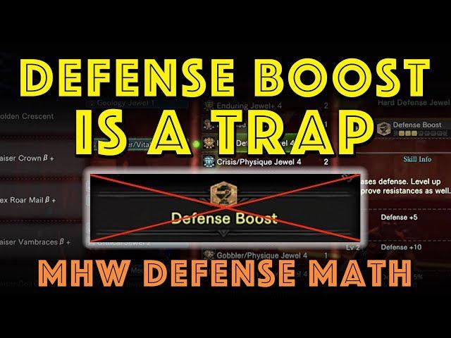 DEFENSE BOOST IS A TRAP! Defense Math (MHW Iceborne)