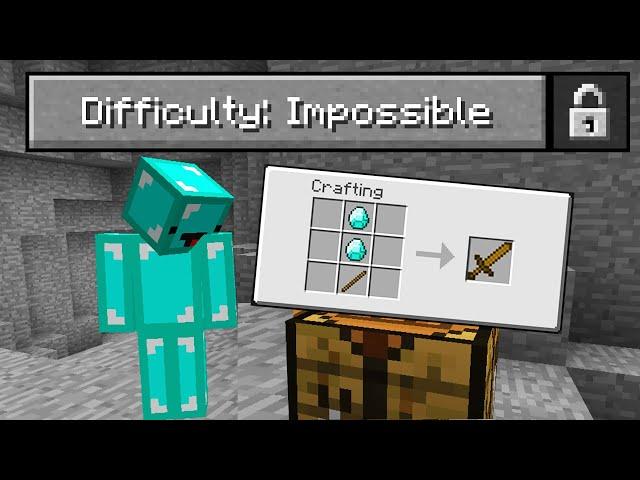 Minecraft But On "Impossible Difficulty" (WTF?)