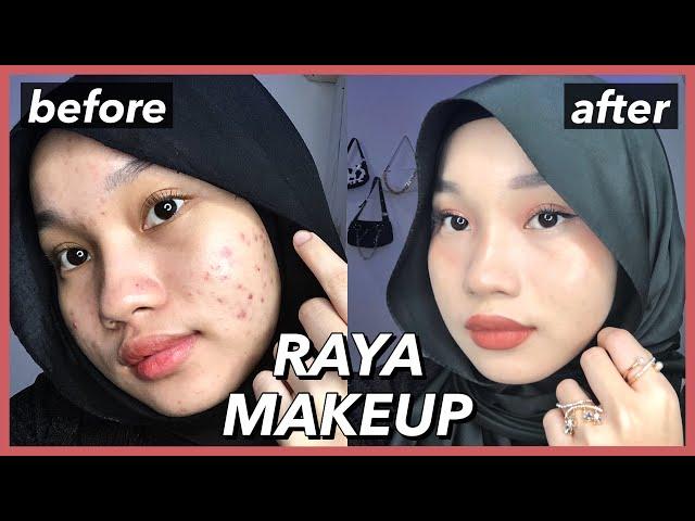 RAYA MAKEUP FOR ACNE SKIN + Makeup Hacks, Tips & Tricks | EID MAKEUP LOOK 2021