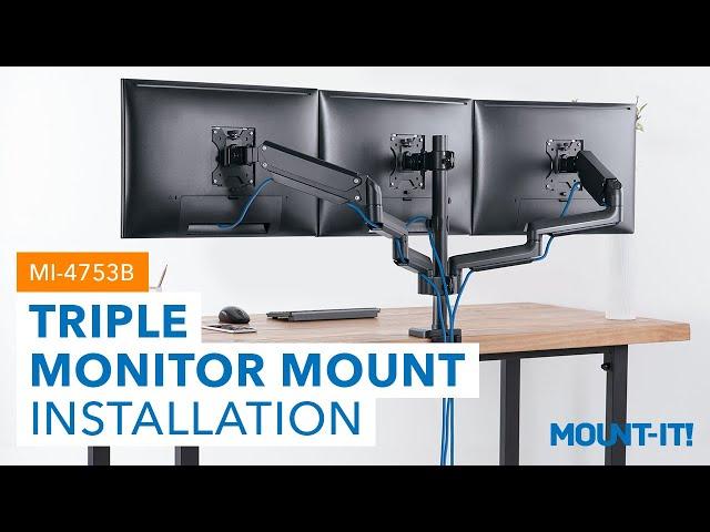 Triple Monitor Mount | MI-4753B (Installation)