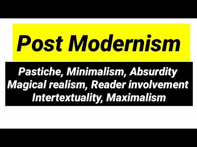 Post Modernism Characteristics in Hindi