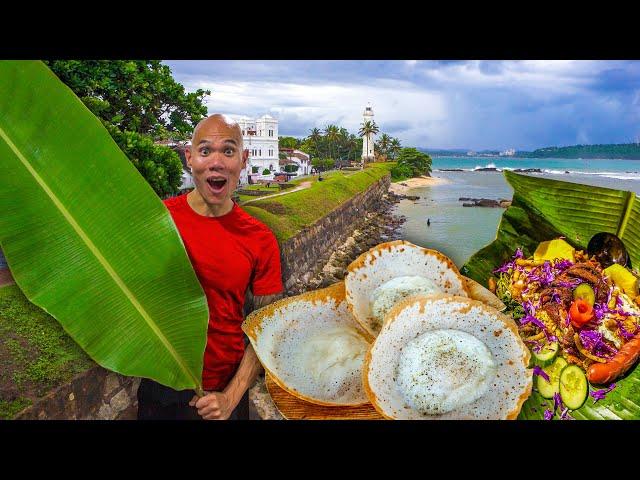 Street Food in Sri Lanka - TRADITIONAL SRI LANKAN BREAKFAST OF HOPPERS & ROTI + GALLE FORT FOOD TOUR