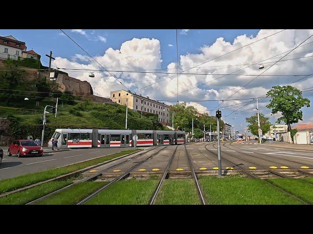 Tram Driver's View - Brno, Czech Republic with Historical Tram No.107 &  Trailer No.215