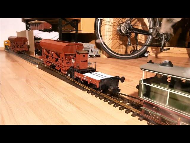 Rollbockverkehr mit Modelbouw Boerman, HSB Köf und K.Sächs.Sts.E.B. IM   Gartenbahn Garden  Railway