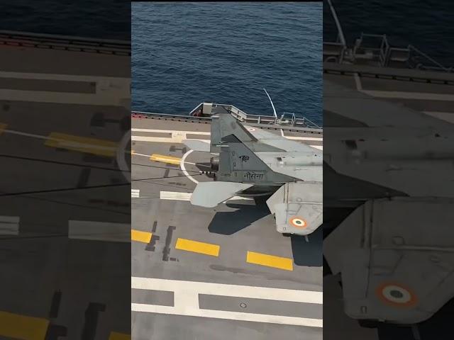 Mig 29k landing on INS Vikrant #youtubeshorts #indiannavy #viral #shorts