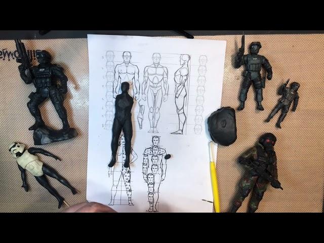 Лепим человека из пластилина/Как слепить фигурку человека/How to Clay Human Body - Plasticine