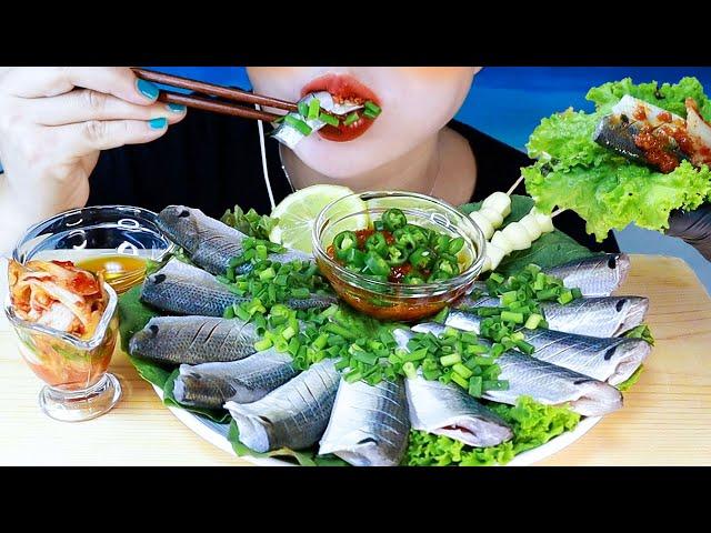 ASMR  시원한 바다에서 고소한 햇전어 먹기  Korean food Mukbang Eating sound