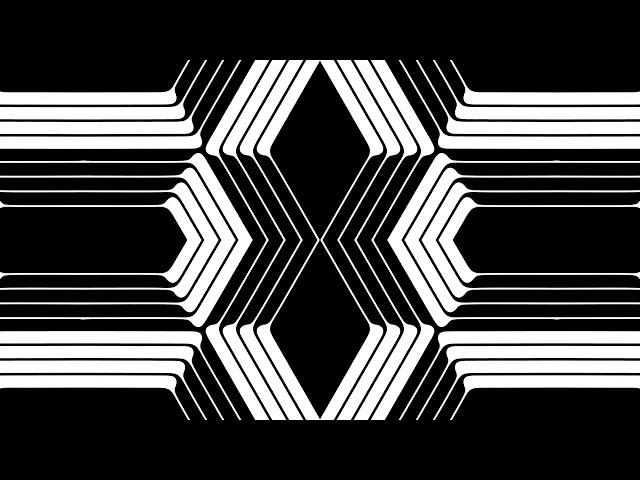 Black and White Geometric Lines Matte 4K Long Screensaver || Wallpaper || Background Video