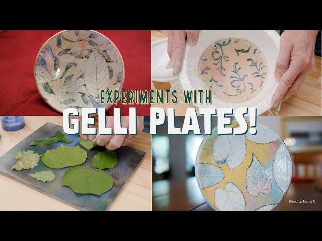 Decorating Pottery Using GELLI Plates!