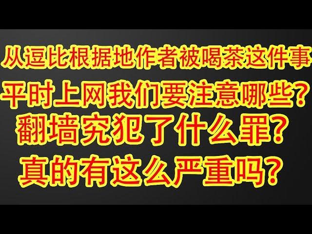 【82年苍老湿】从逗比根据地作者被喝茶，来随便聊聊翻墙所注意的安全问题