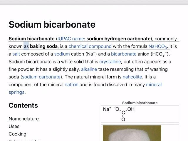 Sodium bicarbonate - Wikipedia