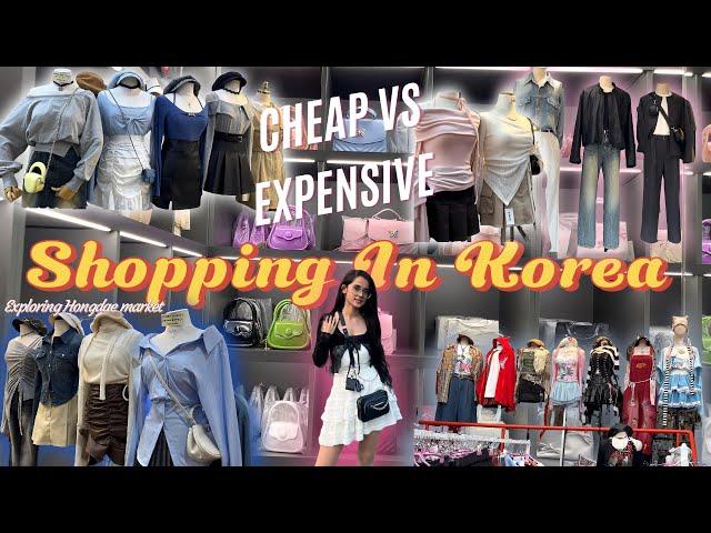 Shopping in korea | Cheap vs expensive places l Exploring Hongdae market l Go to mall l indian KR