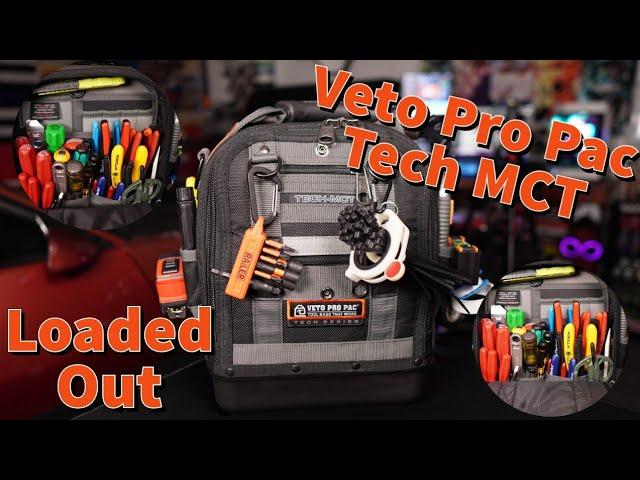 Veto Pro Pac Tech MCT Loaded Out Tool Bag for Electricians Hvac Handyman Mechanic