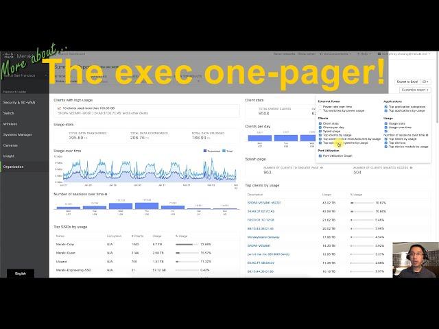 Meraki - Create an Executive One-pager!