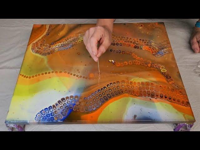 Jmo Painting Imitation/Recreation - Acrylic Pour Chameleon Cell