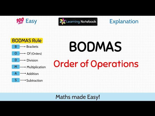 Class 5 bodmas । Grade 5 bodmas