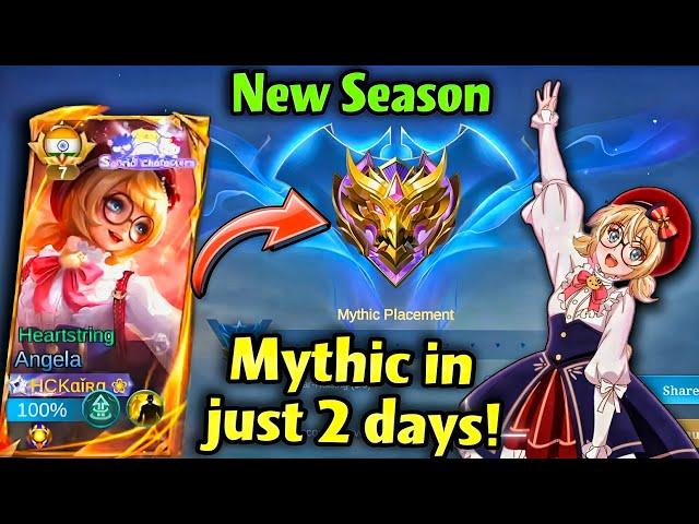 MYTHIC RANK IN 2 DAYS⁉️ New Season Angela Gameplay