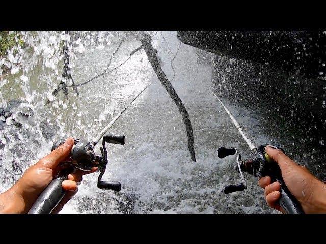 FISHING UNDER A GIANT WATERFALL!!! (BIG SURPRISE FISH)