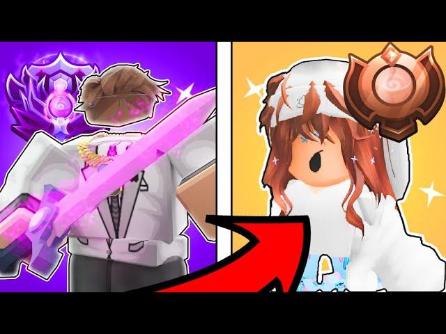 I CARRIED An E-GIRL In Roblox Bedwars...