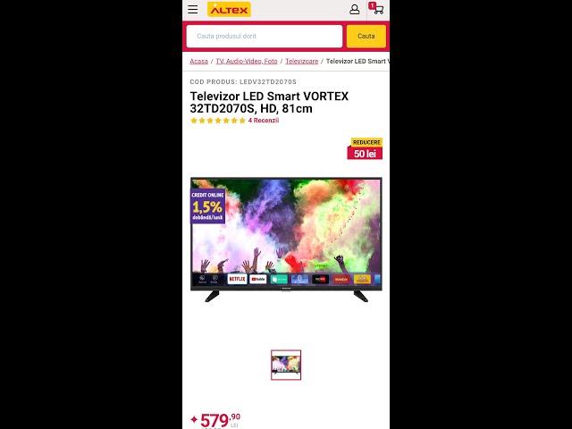 Televizor LED Smart VORTEX 32TD2070S HD 81 cm prezentare montaj instalare