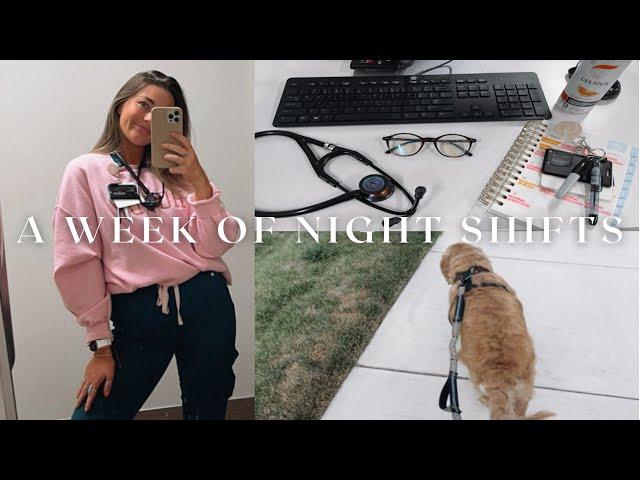 SEVEN 12 HOUR NIGHT SHIFTS IN A ROW: emergency department registered nurse week in my life vlog