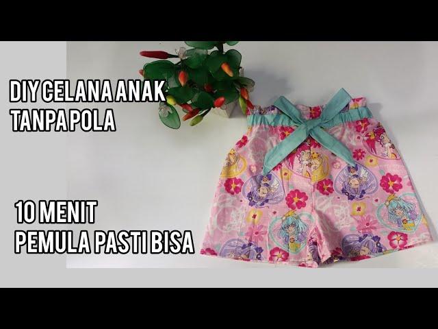 DIY Celana High Waist untuk anak 3-4 th Tanpa Pola | Tips dan Trik Menjahit #belajarjahit #jahit