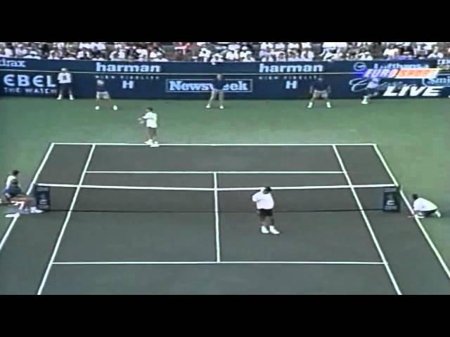 Sampras - Agassi - Indian Wells 1995 Final - Highlights