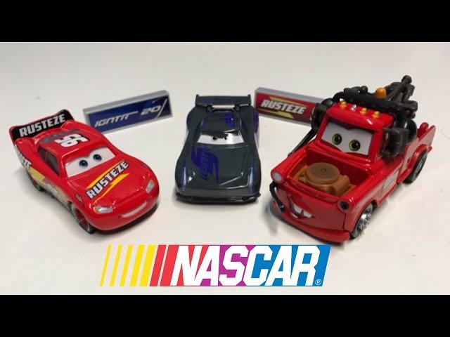 Mattel Pixar Cars 2021 NASCAR Racers (McQueen, Jackson Storm & Mater) Die-casts