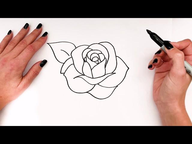 How To Draw A Rose Step By Step  | Rose Drawing EASY | Super Easy Drawings