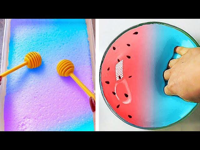 ⓐⓢⓜⓡ SLIME COLORING - Most Satisfying Slime ASMR Video P176