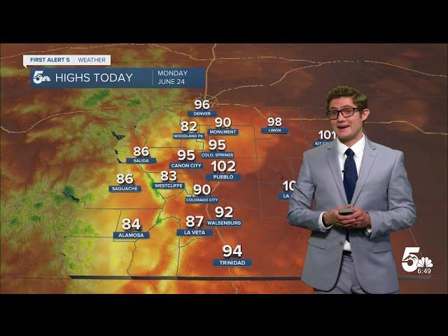 Very hot in southern Colorado today with Heat Advisories on the urban corridor