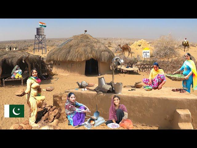 Stunning Desert Village Life in Pakistan on India Pakistan Border | Traditional Village Routine Life