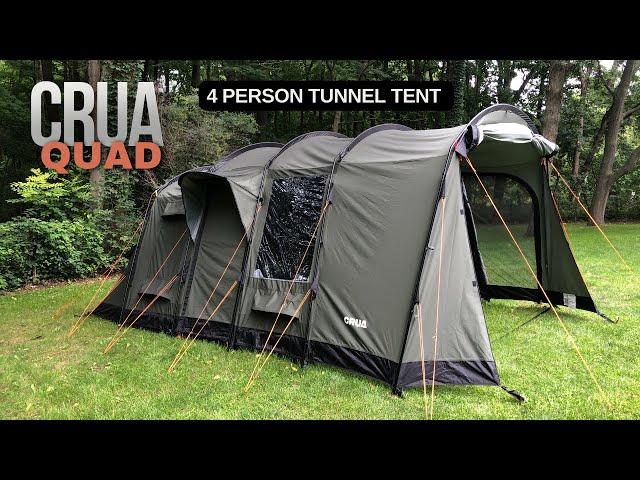 CRUA Quad 4 Person Tunnel Tent | Insulated Family Tent