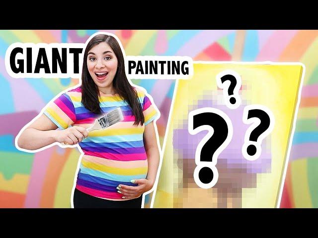 Painting a GIANT Canvas for the Nursery