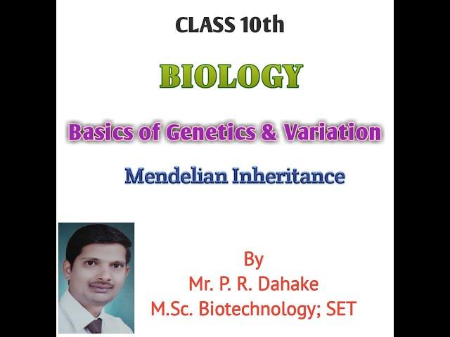 PARIKH'S CLASSES I PRE- MEDICAL FOUNDATION 10th I BASICS OF GENETICS  I MENDELIAN INHERITANCE