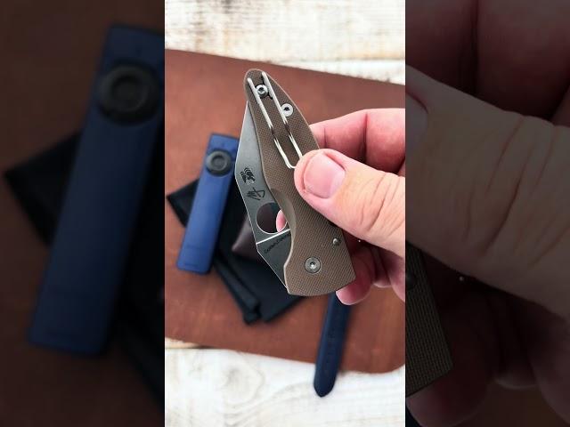 CPM-15V Sprint Run Spyderco MicroJimbo with Brown G10 - Available at GPKNIVES.com! #Spyderco