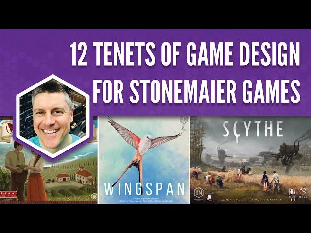 12 Tenets of Game Design for Stonemaier Games