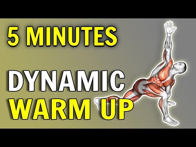 Quick & Effective 5 Minute Dynamic Warm Up At Home (Pre Workout Stretch)