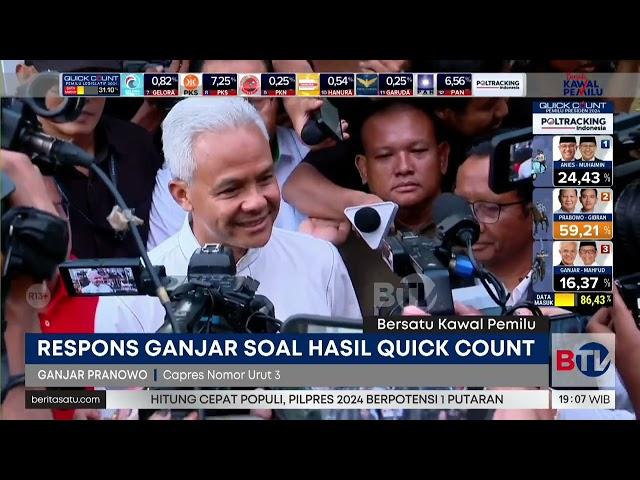 Tanggapan Ganjar Terkait Hasil Quick Count Prabowo Sebagai Pemenang Pilpres 2024