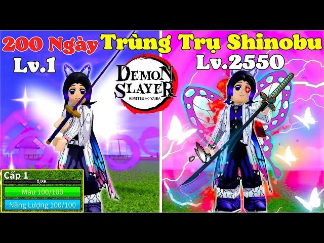 [BloxFruit] 200 Ngày Thánh Cà Khịa Trùng Trụ Độc Dược Shinobu- Thức Tỉnh Sức Mạnh Full Gear