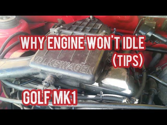 GOLF MK1.WHY YOUR ENGINE WON'T  IDLE. SOLVING ENGINE IDLING ISSUES.#vwgolf #golfmk1 #vwfox #vwcaddy