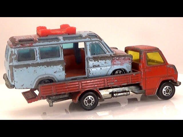 Ford Transit Kamper and Hanomag Henschel. Custom restoration of 1970s Siku models.