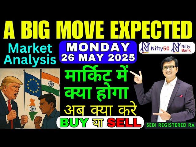 Nifty Prediction and Bank Nifty Analysis for MONDAY 26 MAY 2025 | Nifty Bank nifty Tomorrow