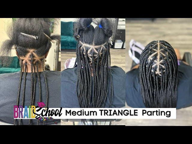 How to Medium Triangle Parts  | Step By Step | Braid School Ep.110